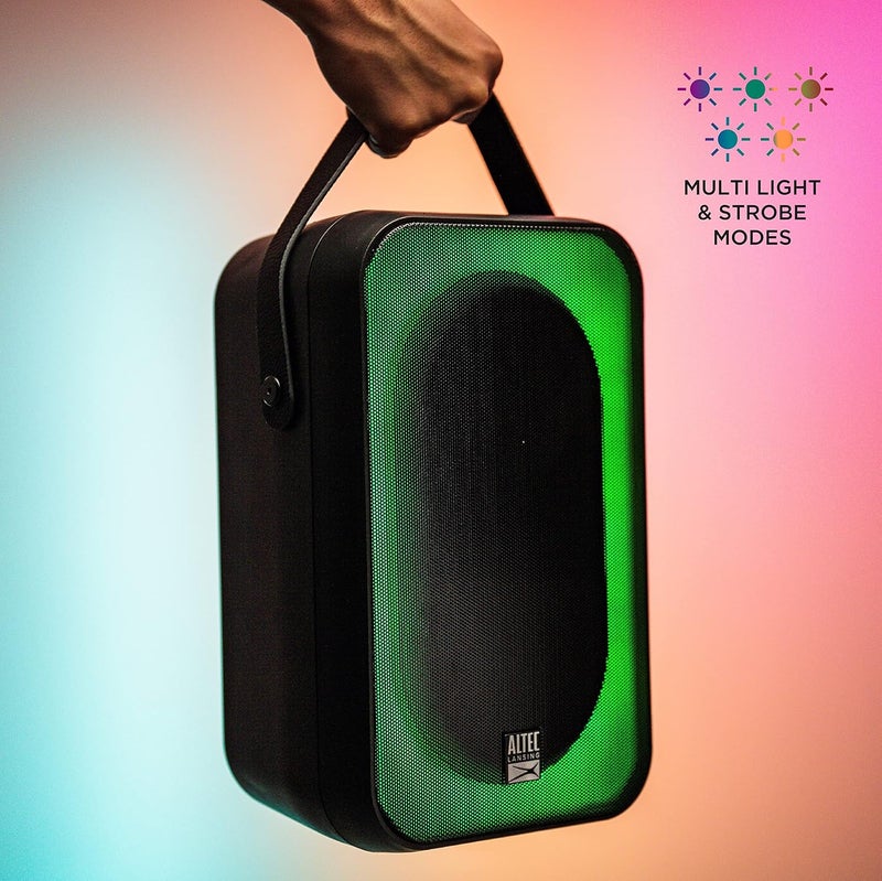 Altec Lansing مكبر صوت وايرلس شوق ويف 60 واط بلوتوث مع بطارية تدوم 6 ساعات، أوضاع حفلات متعددة LED، أوضاع تعزيز الباس المتعددة، مزامنة الحفلات - Image 3